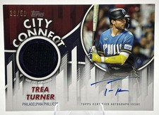 Trea Turner On-Card Auto Game Worn Patch 2026 Topps Series 1 City Connect /50