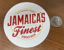 Jamaica&rsquo;s Finest Ginger Beer STICKER - Pittsburgh Pennsylvania Craft Soda Retro