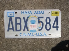 2004 Northern Mariana Islands License Plate CNMI USA Pacific Ocean ABX 584