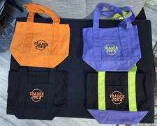 Trader Joe's Trick Or Treat 4 Mini Canvas Tote Bag Halloween Limited Ed Oct 2025