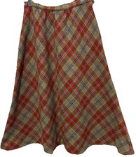Vintage Summit Sportswear Skirt XS/S Plaid Wool 70s Cottagecore Academia Grunge