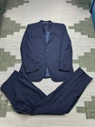 Canali Impeccabile Suit Set Mens 52 it 42 us long 36 Waist Blue Pinstripe Wool
