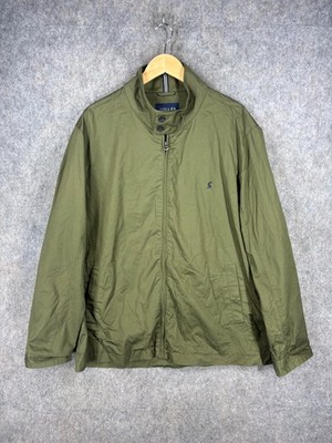 Joules Bomberjacke Herren XXL grün Baumwolle kariert Reißverschluss Country Hacking Smart