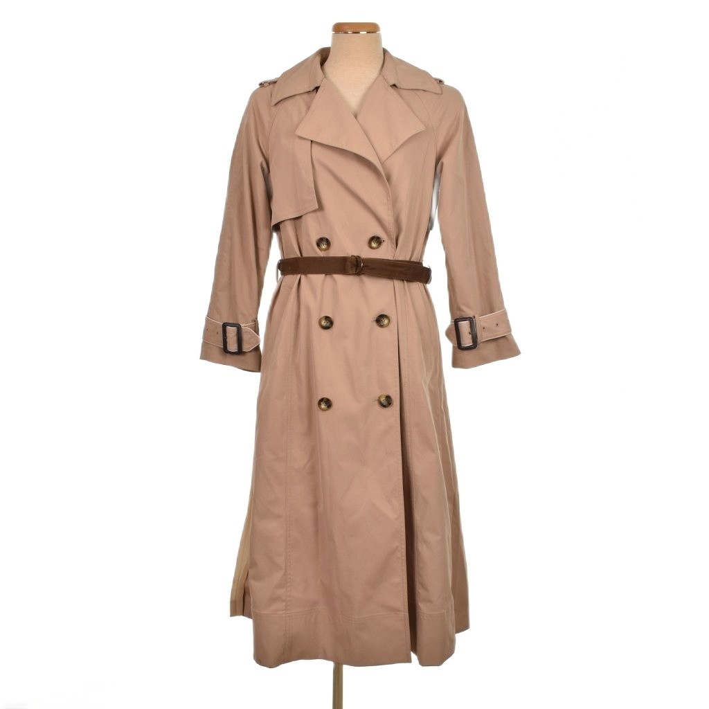 Ameri VINTAGE 19SS Women's Beige Back Pleated Tre… - image 1