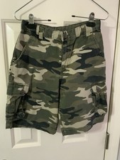 Wonder Nation Boys Camouflage Cargo Shorts SZ 12 w/Adjustable Waist