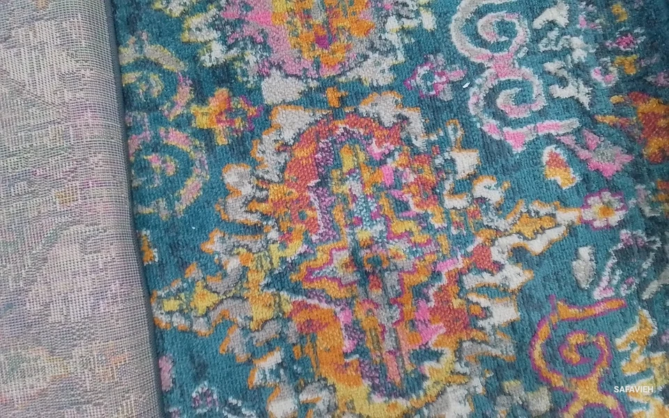 Alfombra AZUL/NARANJA 8'-0" x 10'-0" defecto, precio reducido 1172784503 MAD144A-8 Foto 3 de 4