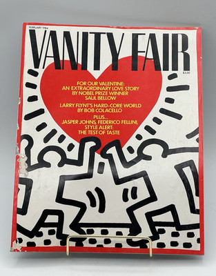 Vintage Vanity Fair Feb 1984 Keith Haring Valentine Cover Jasper Johns