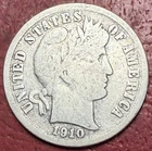 1910-S Barber Dime. Free Shipping