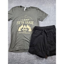 Canvas Camp Fifth Grade 2025 Rock Creek Elementary Shirt and Black Shorts Set