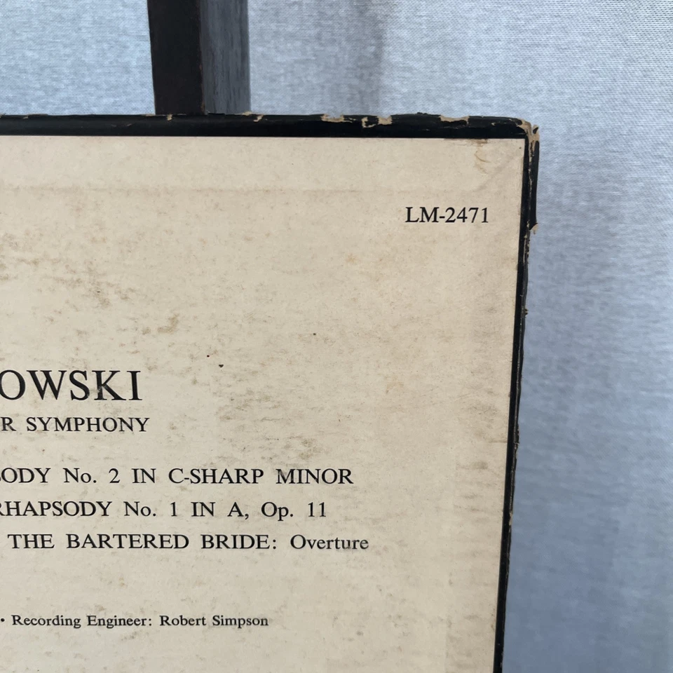 Stokowski Rhapsodies (LP, 1961, RCA Red Seal LM-2471 Mono) Liszt, Enesco, Tested - Image 3 of 4