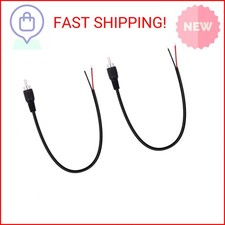 2 Pack Speaker Wire RCA Male Plug Jack Connector Adapter to Bare Wire Open End P