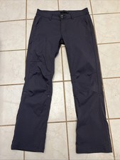 prAna Dark Grey HALLE Convertible Leg Nylon Straight Leg Hiking Camping Pants 8
