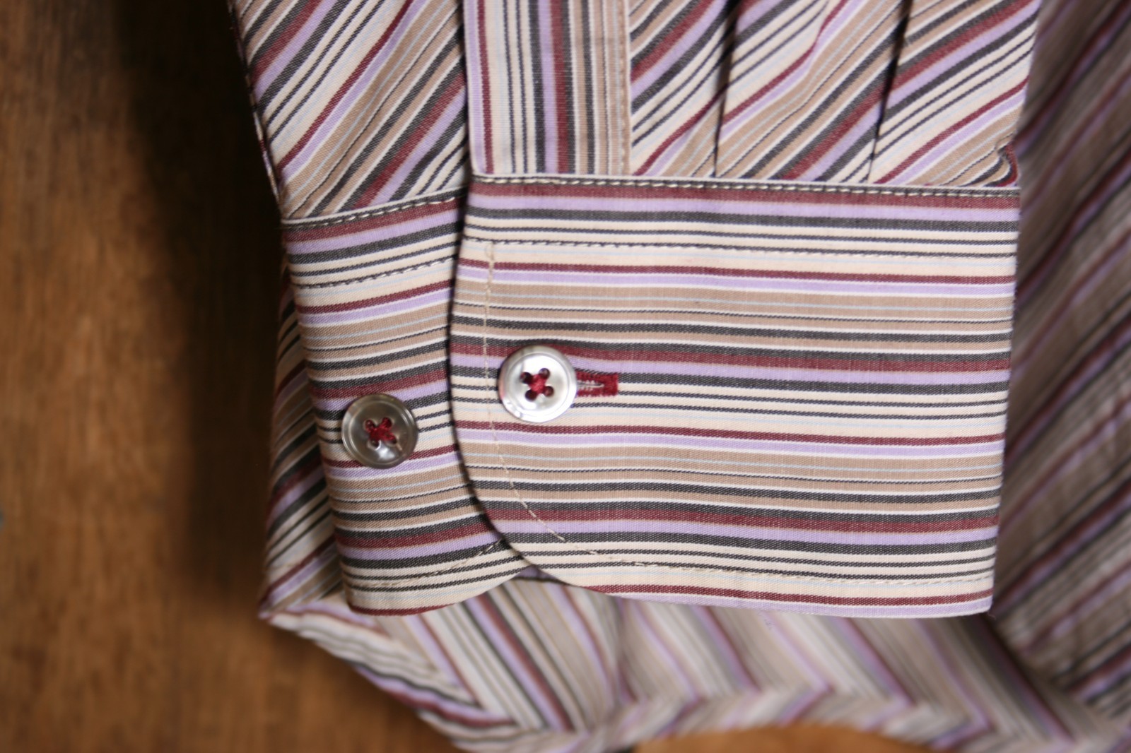 HAUPT Evolution Diagonal Striped Long Sleeve Butt… - image 3