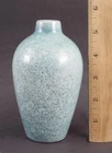 Small Antique Iridescent Pale Blue WELLER Art Pottery Vase, Cloudburst Pattern