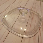 VTG Pyrex Corning Ware A-9-C Square Replacement Lid Only Clear Glass