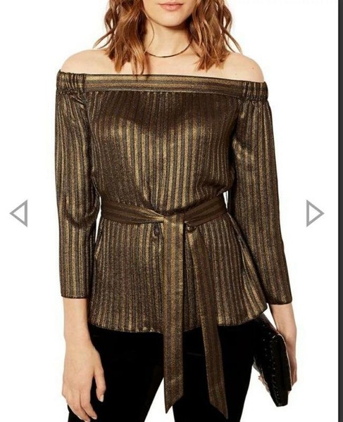 Women Karen Millen Shirt Brown Polyester 38 / M /