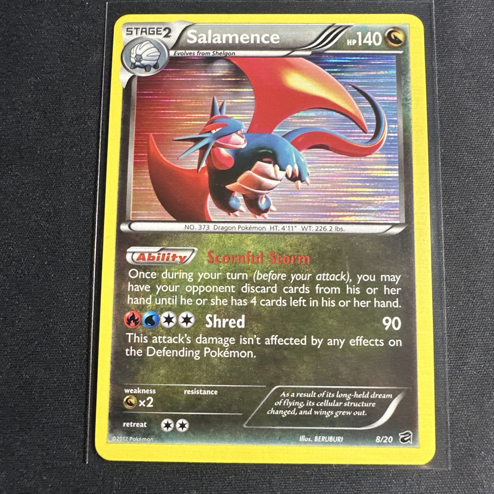 Salamence 8/20 Holo Rare Dragon Vault Pokemon Tcg Card NM