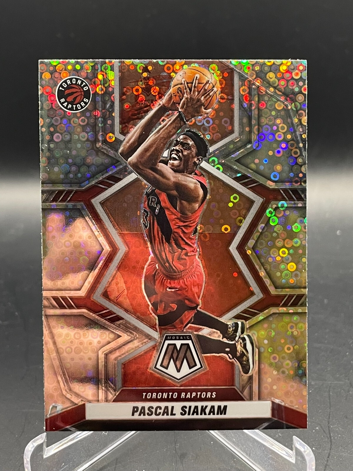 2021-22 Panini Mosaic Pascal Siakam Fast Break Prizm #63 Toronto Raptors