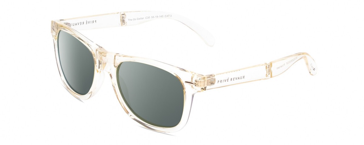 Prive Revaux GoGetter Unisex FOLDABLE Polarized Sunglasses in Crystal Clear  54mm