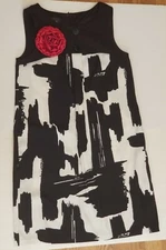AB STUDIO Black And White Dress Size 10