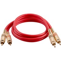 Premium Red 3 Foot Dual Rca Male To Dual Rca Male Audio Patch Cable on sale Premium Red 3 Foot Dual Rca Male To Dual Rca Male Audio Patch Cable on sale