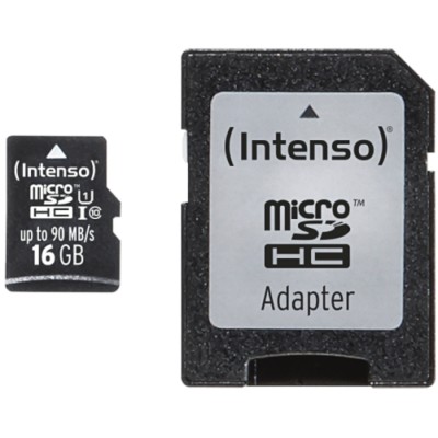 Intenso Micro SD Card 16GB UHS-I inkl. SD Adapter Professional