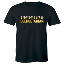 Beergetarian Funny Men's T-Shirt Beer Vegetarian Loves Drinking Party Tee