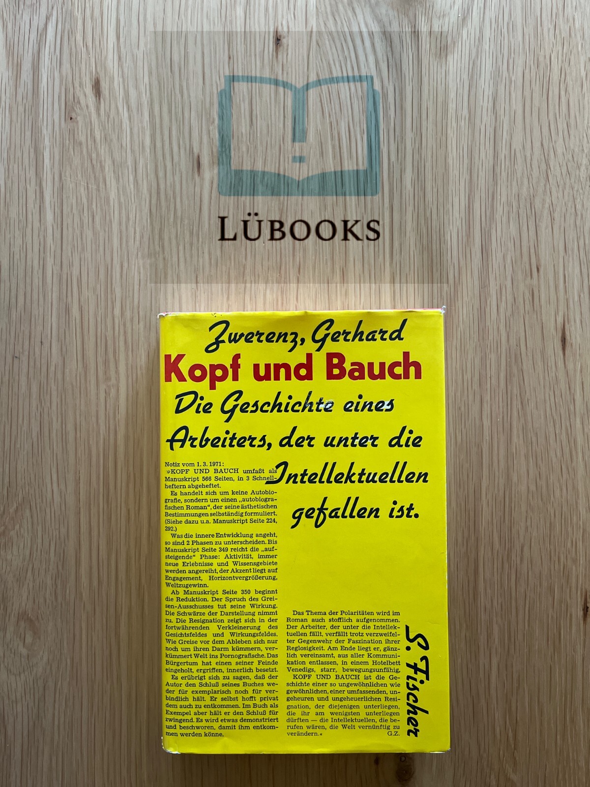 Kopf und Bauch - Gerhard Zwerenz | Buch | Zustand GUT