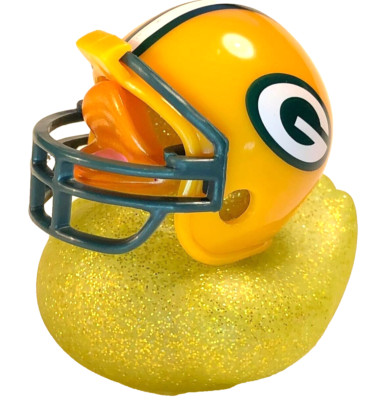 FREE SHIP  MATTE GLITTER FOOTBALL PLAYER CRUISE DUCK GREEN BAY PACKERS HELMET 2''