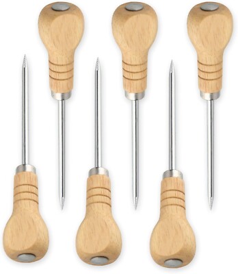 Yzurbu 6pcs Ice Pick for Breaking Ice, Stainless Steel Ice Pick Tool with