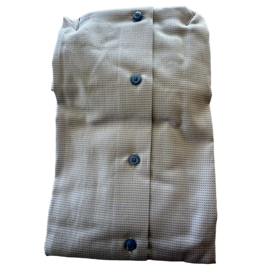 David Donahue Shirt Mens S Long Sleeve Casual White Blue All Over Paisley New - Image 3 of 4