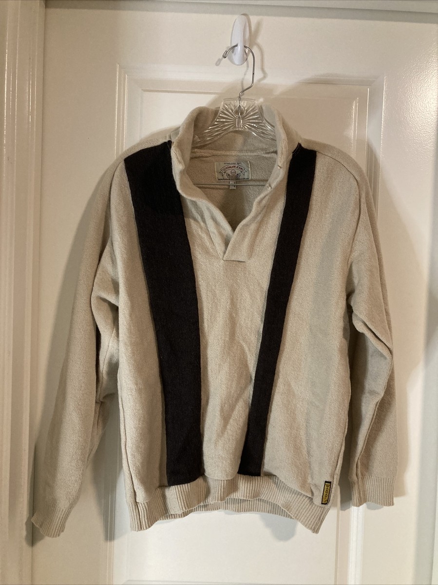 Giorgio ARMANI JEANS Pure Lana Virgin Wool Sport Sweater Medium Beige  Pullover