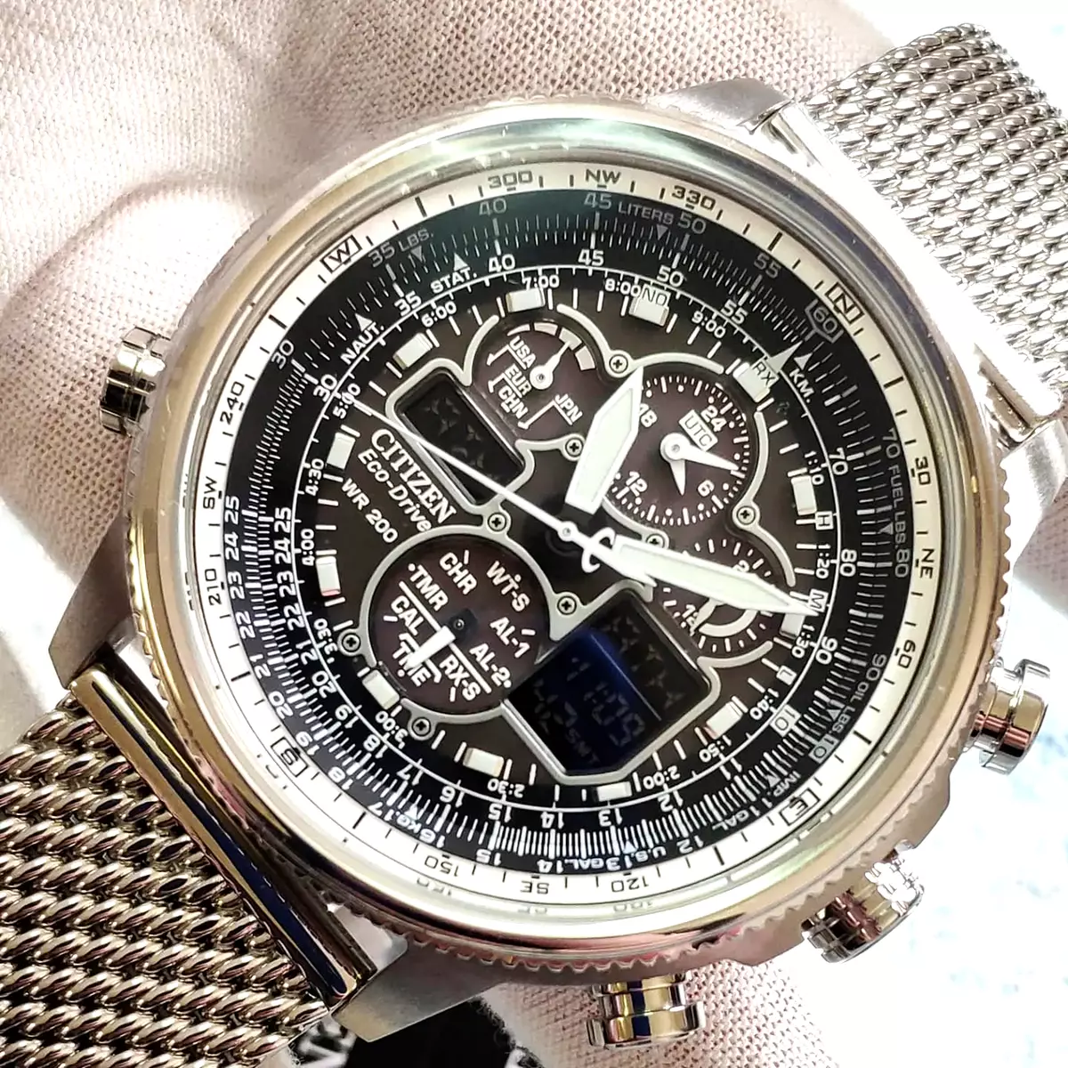 Citizen Promaster Navihawk AT Eco-Drive Silver Stainless Steel Watch JY8030-83E