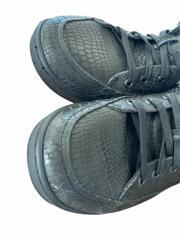 41 (8) Travel Fox Men\'s Cancun Snake Embossed Black Sneakers Shoes 41 (8) Travel Fox Men main image 2