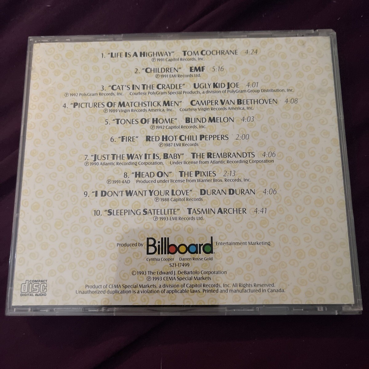 Slipped Disc CD Album Crystal Pepsi Promo Item 1993, Blind