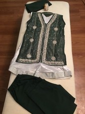 3 pc Girls Kids Pakistani Indian fancy party wear with FREE Bangles