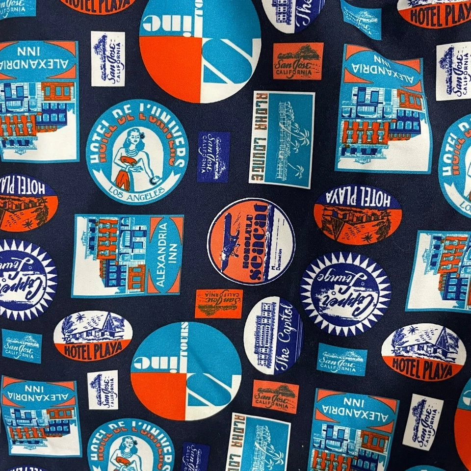 Penguin by Munsingwear Vintage Hotels 3" Inseam Board Shorts Size 34 - Image 2 of 4