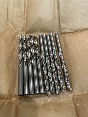 Lot of 10 - CTN 1/4  Diameter HSS Parallel Shank Twist Drills Medium Series