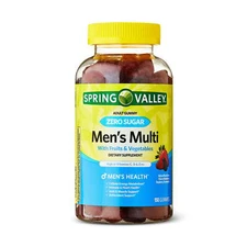 Spring Valley Zero Sugar Men's Multi Gummy, 150 Count,Adult