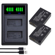 2X LP-E17 Battery USB Charger For Canon Rebel M6 M5 M3 T7i T6i T6s 750D SL2