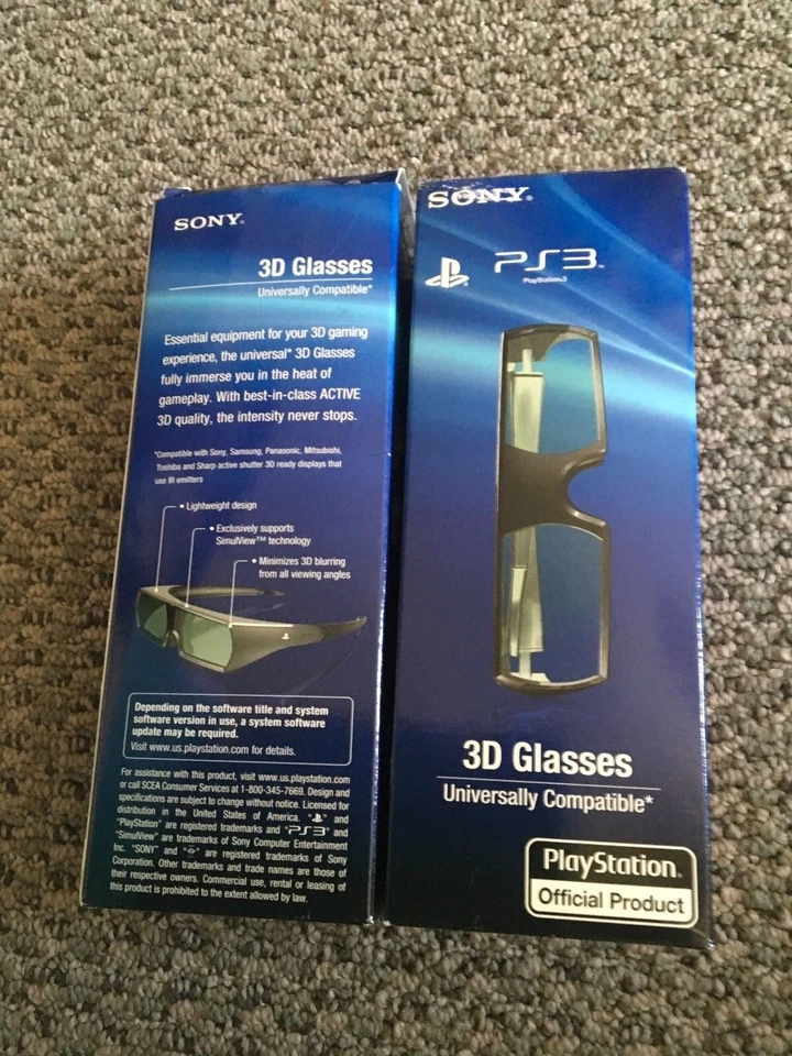Sony CECH-ZEG1E Active Rechargeable 3D Glasses for PS3 Playstation 3 3D TV - Image 2 of 4