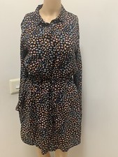 💖H&M Women Size L LONG SLEEVES SHIRT Dress, NEW WITH DEFECTS