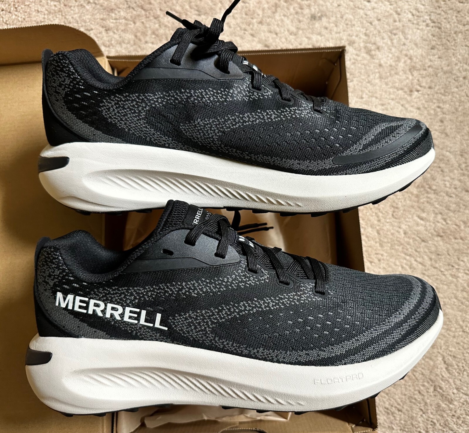 Merrell Uomo MORPHLITE Scarpe da Trail Running Escursionismo Sneaker Nero Taglia 9 NUOVE