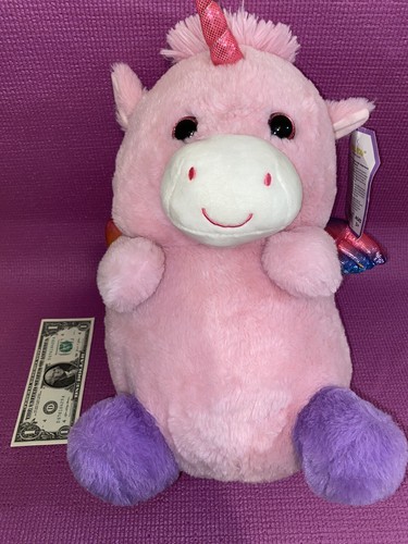 Kellytoy Fantasy Pets 15” Fat Baby Pink & Purple Unicorn Dragon Plush - Picture 12 of 14