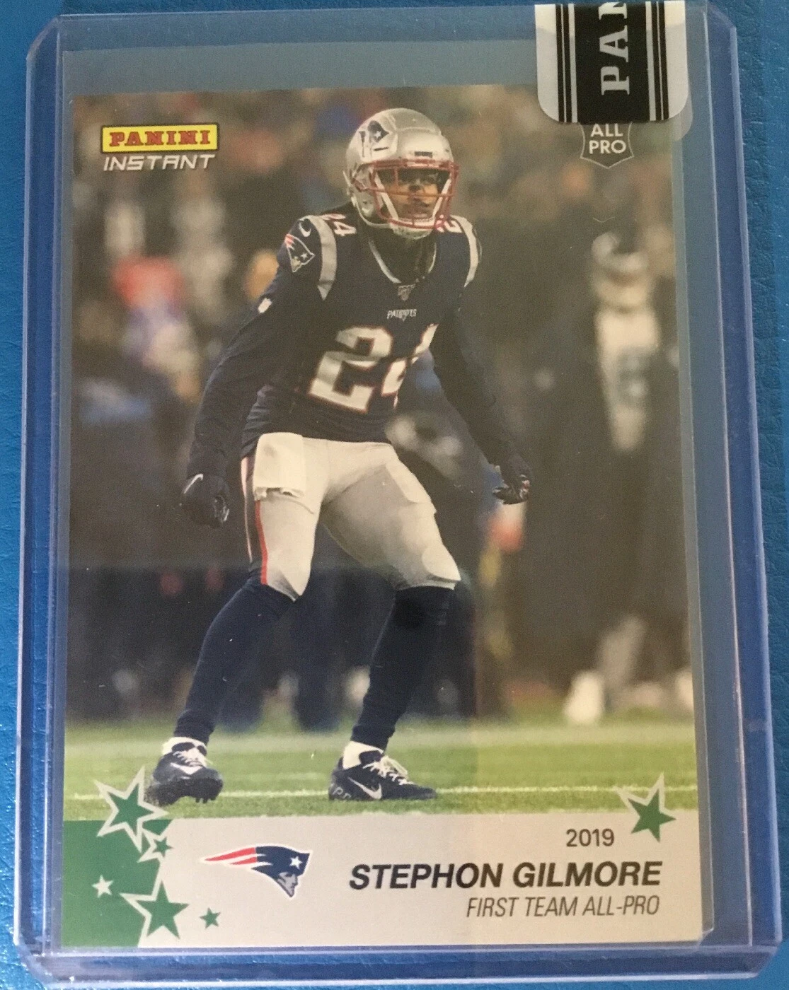 2019 Panini Instant First Team All-Pro Green Stephon Gilmore Patriots #/10