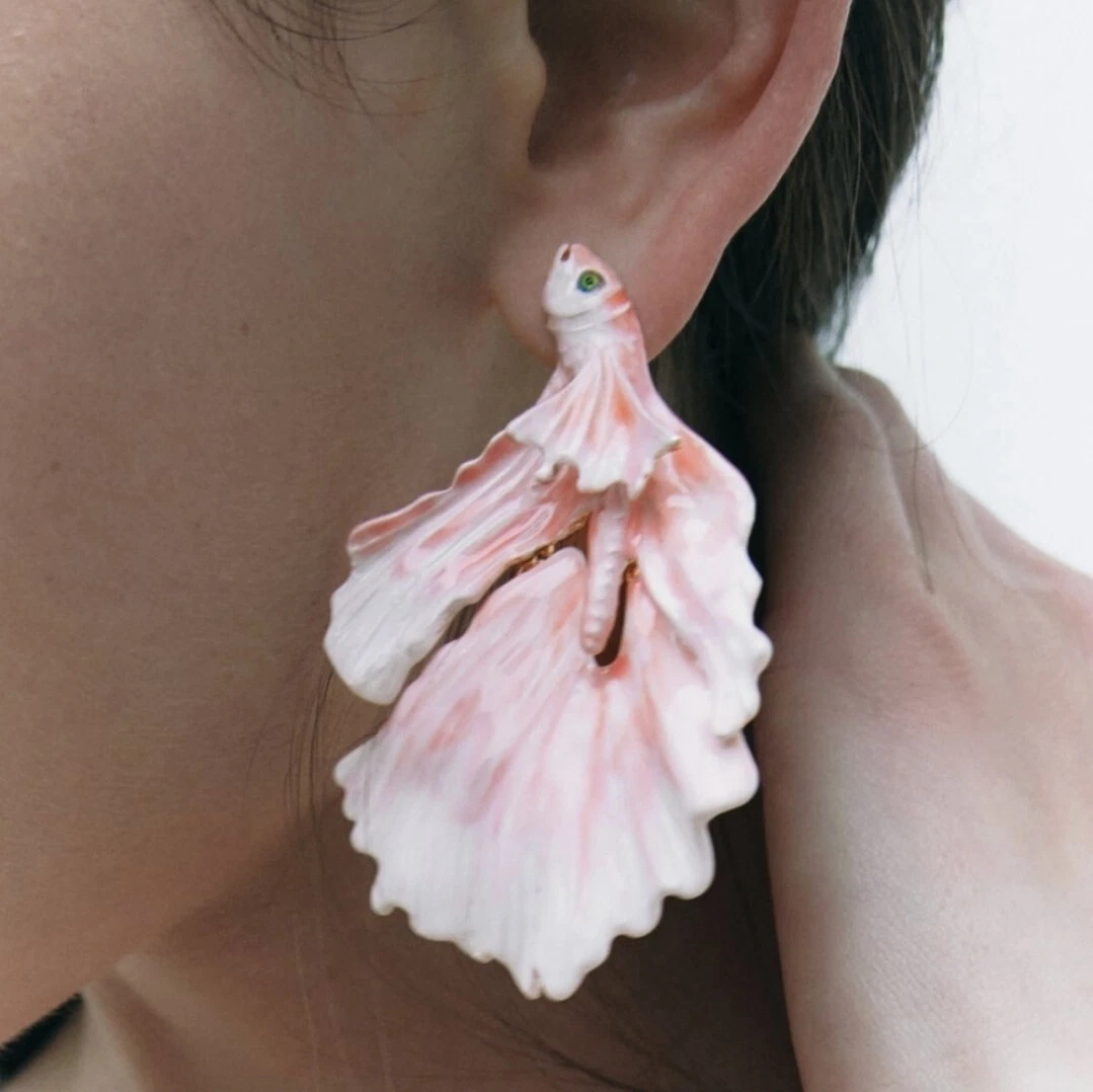 Zara fish earrings deals