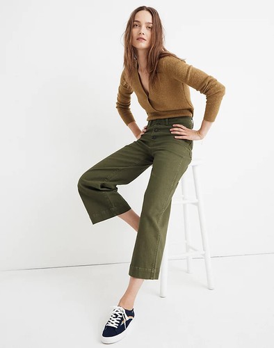 MADEWELL Emmett Wide-Leg Crop Pants 