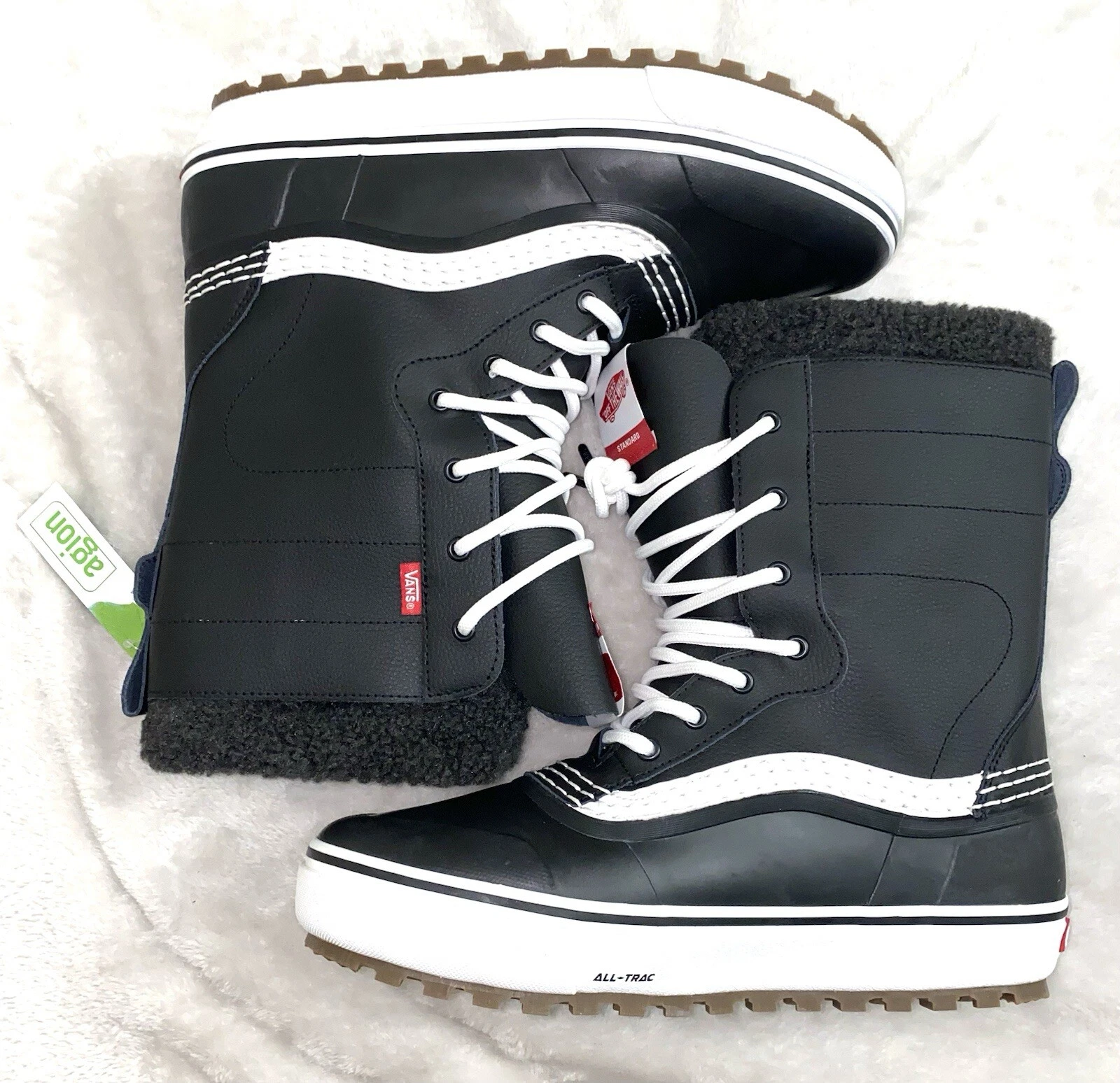 Stivali invernali alti VANS Standard Snow MTE impermeabili nero bianco gomma SK8Mens 10 5