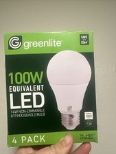 Greenlite 14W Non-Dimmable LED 100W Equivalent 4 Pack Lightbulbs 1600 LUMENS