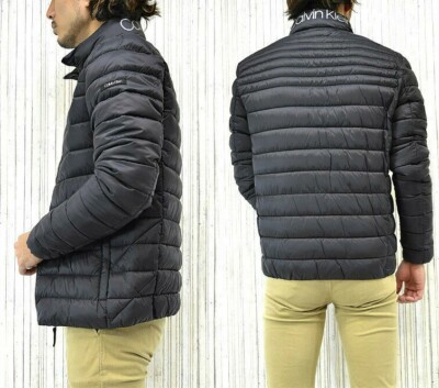 Black Puffer Jacket Coat Packable 